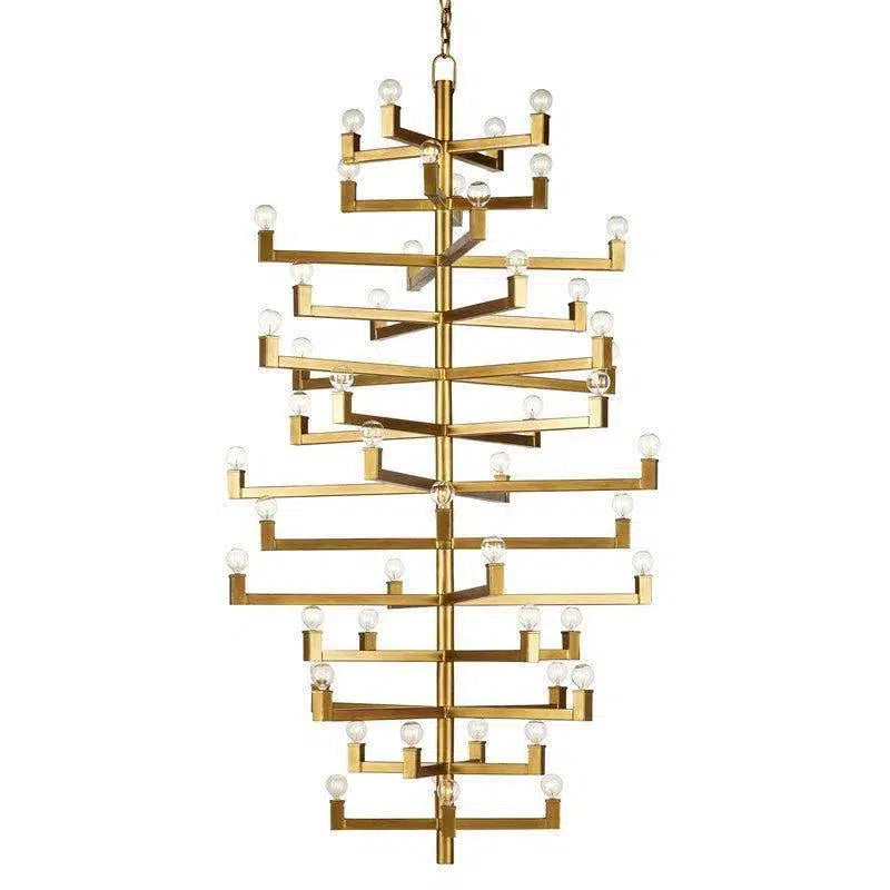 Brass Andre Grande Chandelier Chandeliers LOOMLAN By Currey & Co