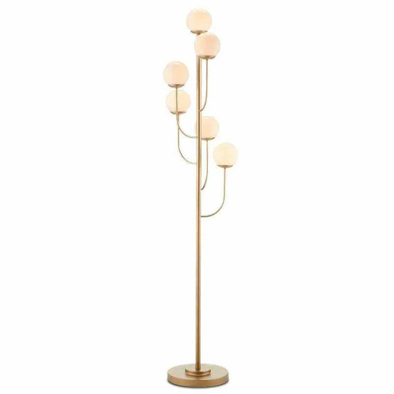 Brass Farnsworth Floor Lamp Floor Lamps LOOMLAN By Currey & Co