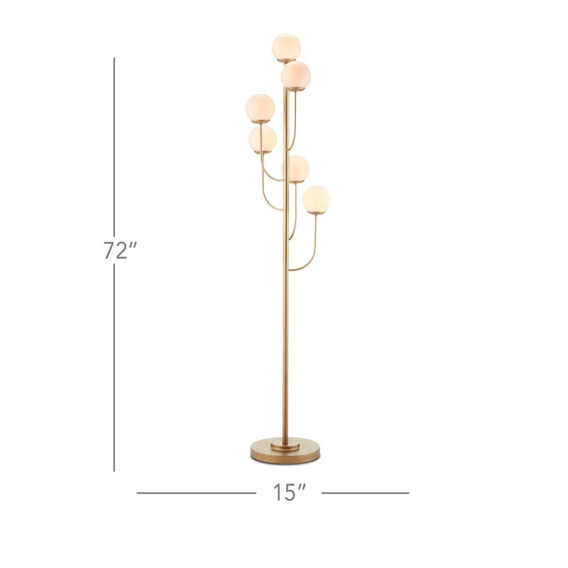 Brass Farnsworth Floor Lamp Floor Lamps LOOMLAN By Currey & Co