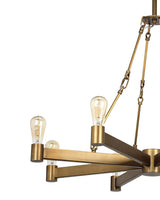 Brass Mid-Century Modern Manchester 8 Light Chandelier Chandeliers LOOMLAN By Jamie Young