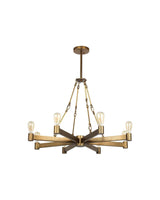 Brass Mid-Century Modern Manchester 8 Light Chandelier Chandeliers LOOMLAN By Jamie Young