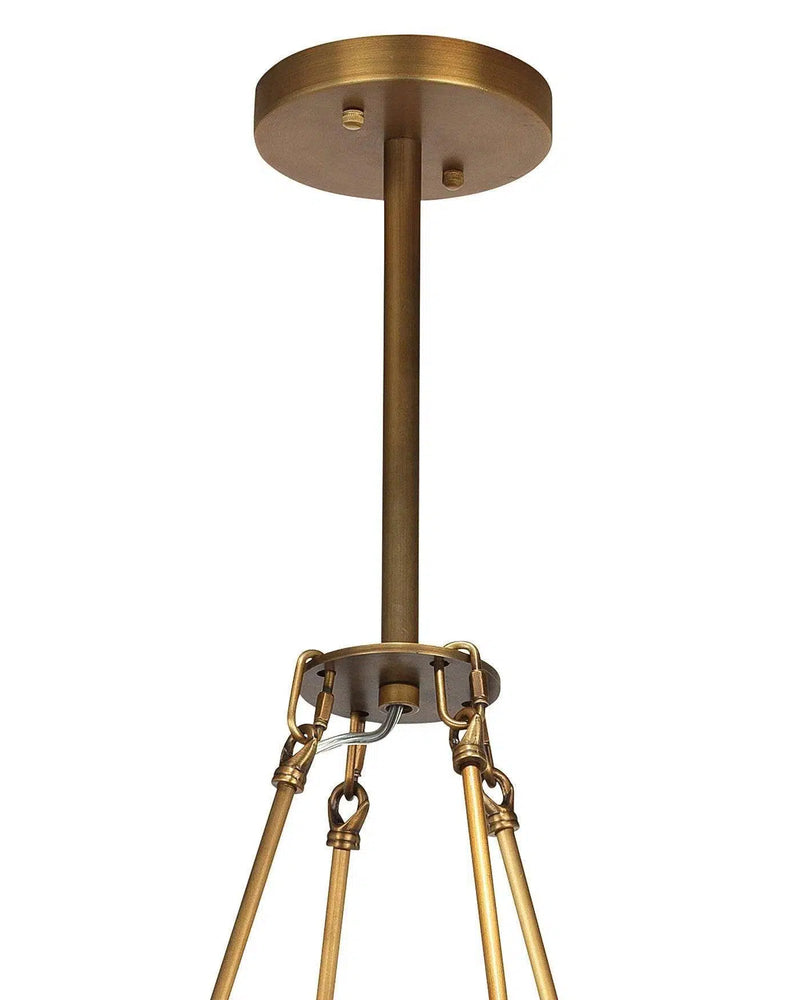 Brass Mid-Century Modern Manchester 8 Light Chandelier Chandeliers LOOMLAN By Jamie Young