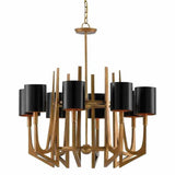 Brass Umberto Chandelier Chandeliers LOOMLAN By Currey & Co