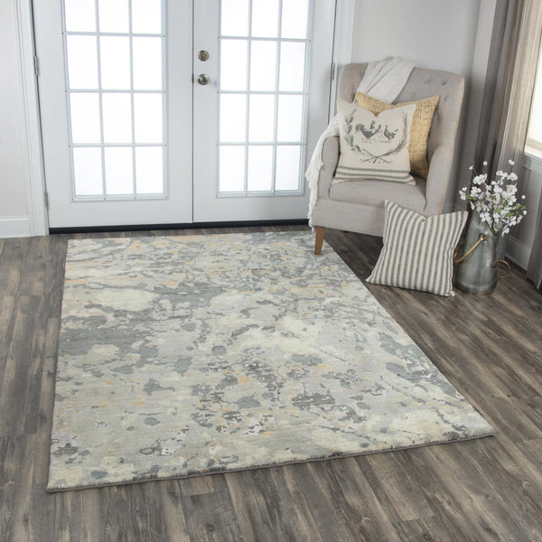 Brau Abstract Gray Large Area Rugs For Living Room Area Rugs LOOMLAN By LOOMLAN