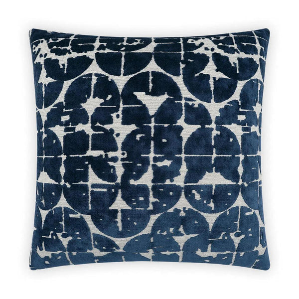 Bravura Navy Blue Throw Pillow With Insert Throw Pillows LOOMLAN By D.V. Kap