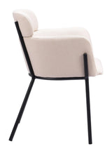 Bremor Steel Beige Dining Arm Chair (Set of 2) Dining Chairs LOOMLAN By Zuo Modern