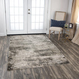 Bret Abstract Gray Area Rugs For Living Room Area Rugs LOOMLAN By LOOMLAN