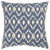 Brian Ikat Daimond Blue Throw Pillow With Down Insert Throw Pillows LOOMLAN By LOOMLAN