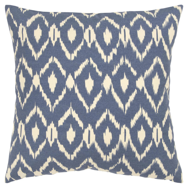 Brian Ikat Daimond Blue Throw Pillow With Down Insert Throw Pillows LOOMLAN By LOOMLAN