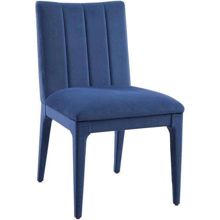 Brianne Wood Navy Blue Armless Dining Chair Dining Chairs LOOMLAN By Bassett Mirror