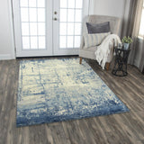 Bric Abstract Blue Large Area Rugs For Living Room Area Rugs LOOMLAN By LOOMLAN