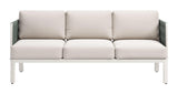 Bridgehampton White Sofa with Washable Cushion Outdoor Sofas & Loveseats LOOMLAN By Zuo Modern