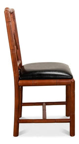 Brighton Bamboo Leather Armless Dining Chair (Set Of 2)