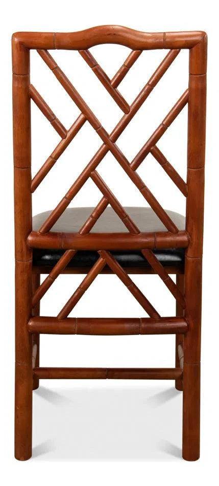 Brighton Bamboo Leather Armless Dining Chair (Set Of 2)