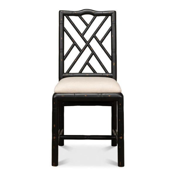 Brighton Bamboo Black Wood Dining Chairs Dining Chairs LOOMLAN By Sarreid