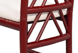 Brighton Bamboo Red Armless Side Chair (Set of 2) Club Chairs LOOMLAN By Sarreid