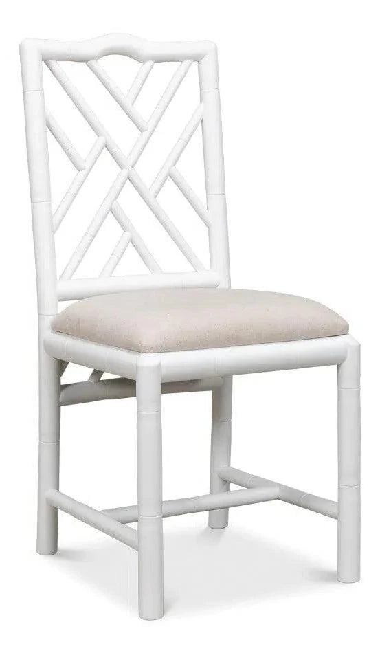 Brighton Bamboo Leather Armless Dining Chair (Set Of 2)