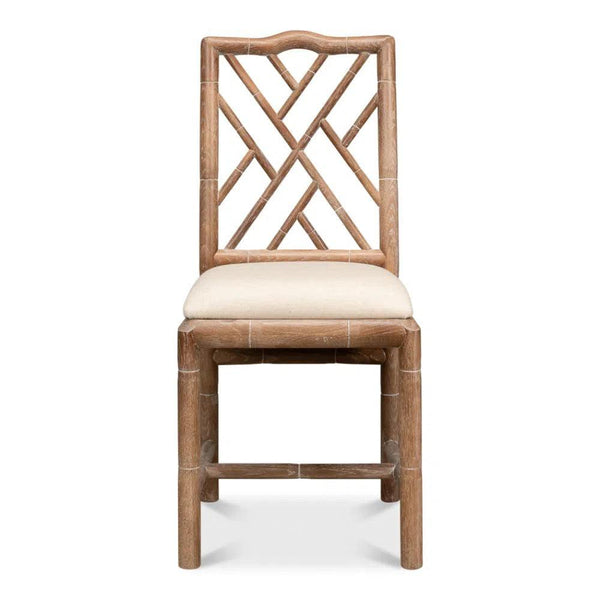 Brighton Bamboo Whitewashed Wood Dining Chairs Dining Chairs LOOMLAN By Sarreid