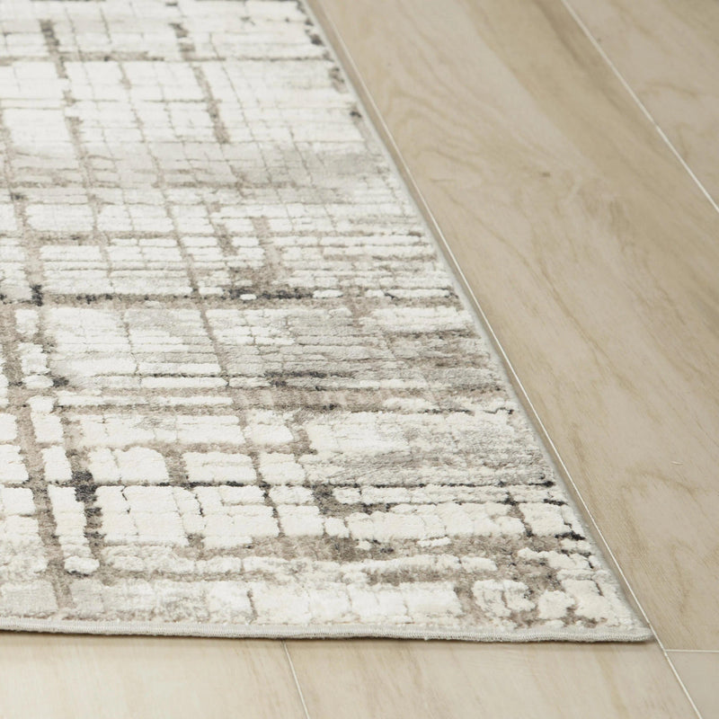 Bril Abstract Ivory Area Rugs For Living Room Area Rugs LOOMLAN By LOOMLAN