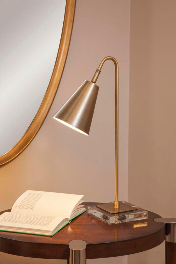 Brillion Resin Gold Task Lamp Table Lamps LOOMLAN By Bassett Mirror