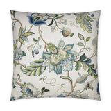 Brissac Floral Traditional Blue Green Large Throw Pillow With Insert Throw Pillows LOOMLAN By D.V. Kap