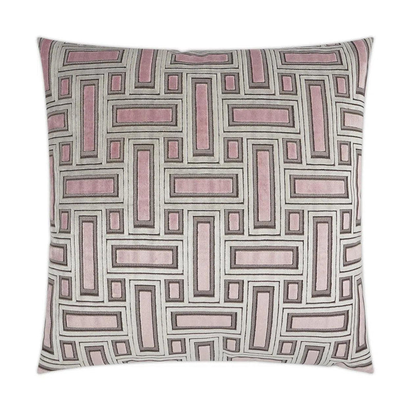 Brix Bella Geometric Blush Large Throw Pillow With Insert Throw Pillows LOOMLAN By D.V. Kap