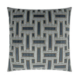 Brix Haze Transitional Geometric Blue Large Throw Pillow With Insert Throw Pillows LOOMLAN By D.V. Kap