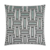 Brix Mist Transitional Geometric Mist Large Throw Pillow With Insert Throw Pillows LOOMLAN By D.V. Kap