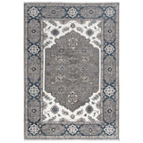 Broc Medallion Gray/ Ivory Large Area Rugs For Living Room Area Rugs LOOMLAN By LOOMLAN