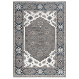 Broc Medallion Gray/ Ivory Large Area Rugs For Living Room Area Rugs LOOMLAN By LOOMLAN