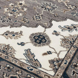 Broc Medallion Gray/ Ivory Large Area Rugs For Living Room Area Rugs LOOMLAN By LOOMLAN