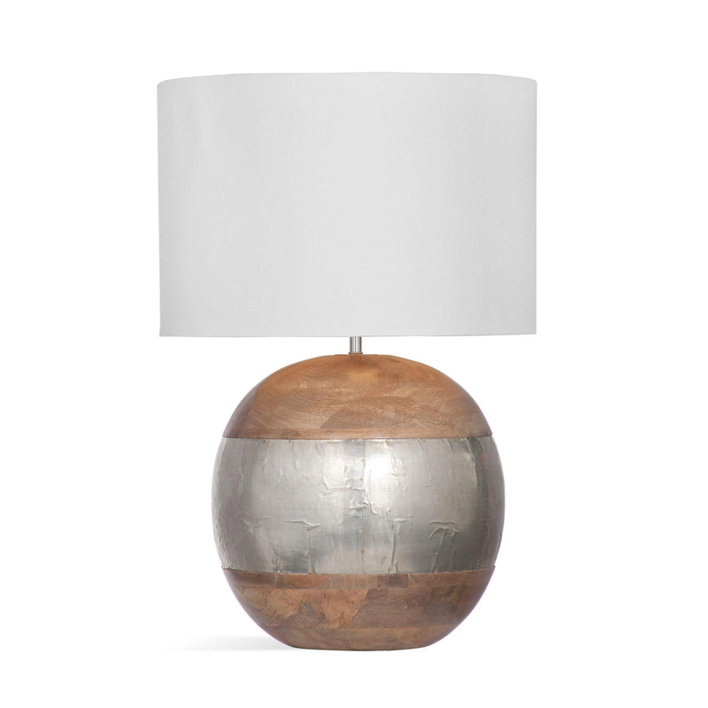 Brock Metal and Wood Brown Table Lamp Table Lamps LOOMLAN By Bassett Mirror