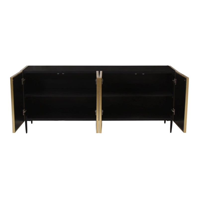 Brogan Wood and Iron Sideboard Sideboards LOOMLAN By Moe's Home