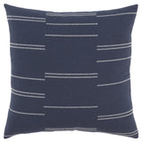 Broken Stripe Blue Throw Pillow With Down Insert Throw Pillows LOOMLAN By LOOMLAN