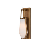 Brompton Metal and Glass Gold Bath Wall Sconce Wall Sconces LOOMLAN By Currey & Co