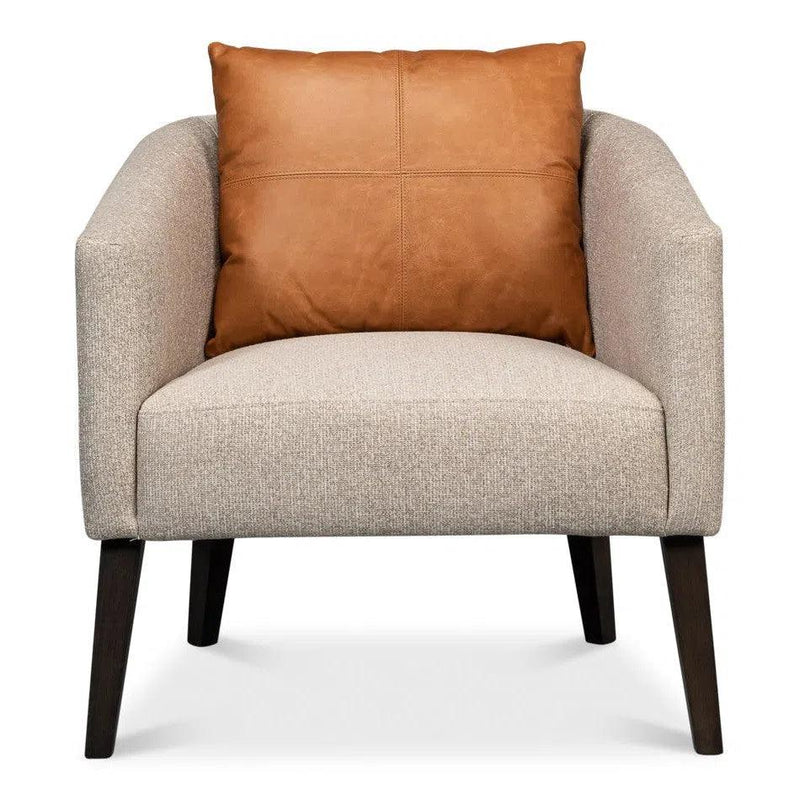 Bronson Accent Tub Chair In Beige Performance Fabric Accent Chairs LOOMLAN By Sarreid