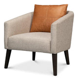 Bronson Accent Tub Chair In Beige Performance Fabric Accent Chairs LOOMLAN By Sarreid