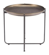 Bronson Side Table Bronze Side Tables LOOMLAN By Zuo Modern