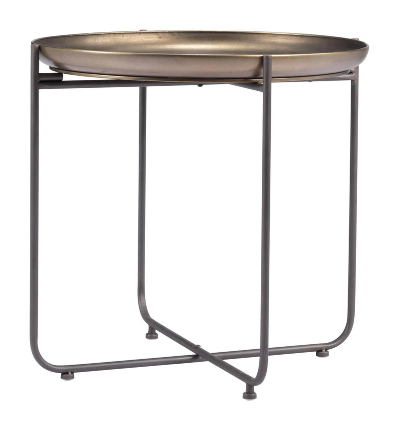 Bronson Side Table Bronze Side Tables LOOMLAN By Zuo Modern