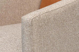 Bronson Swivel Club Chair in Beige Performance Fabric Club Chairs LOOMLAN By Sarreid