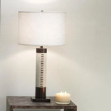 Bronze and White Hair On Hide Sheridan Table Lamp Table Lamps LOOMLAN By Jamie Young