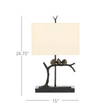 Bronze Black Sparrow Table Lamp Table Lamps LOOMLAN By Currey & Co