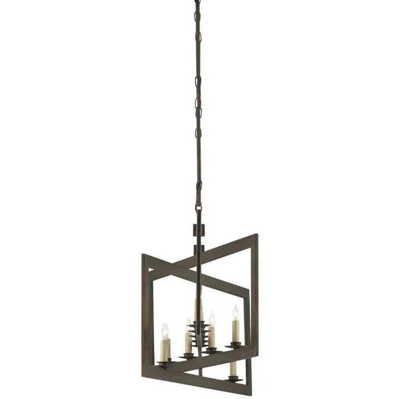 Bronze Gold Middleton Bronze Rectangular Chandelier Chandeliers LOOMLAN By Currey & Co