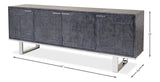 Bronzini Credenza Large Blue Cabinet for Living Room Sideboards LOOMLAN By Sarreid