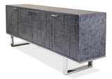 Bronzini Credenza Large Blue Cabinet for Living Room Sideboards LOOMLAN By Sarreid