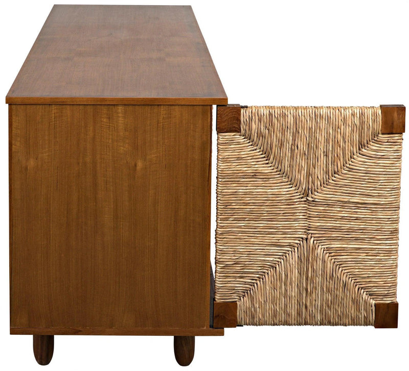 Brook Teak Wood Sideboard With 4 Doors Sideboards LOOMLAN By Noir