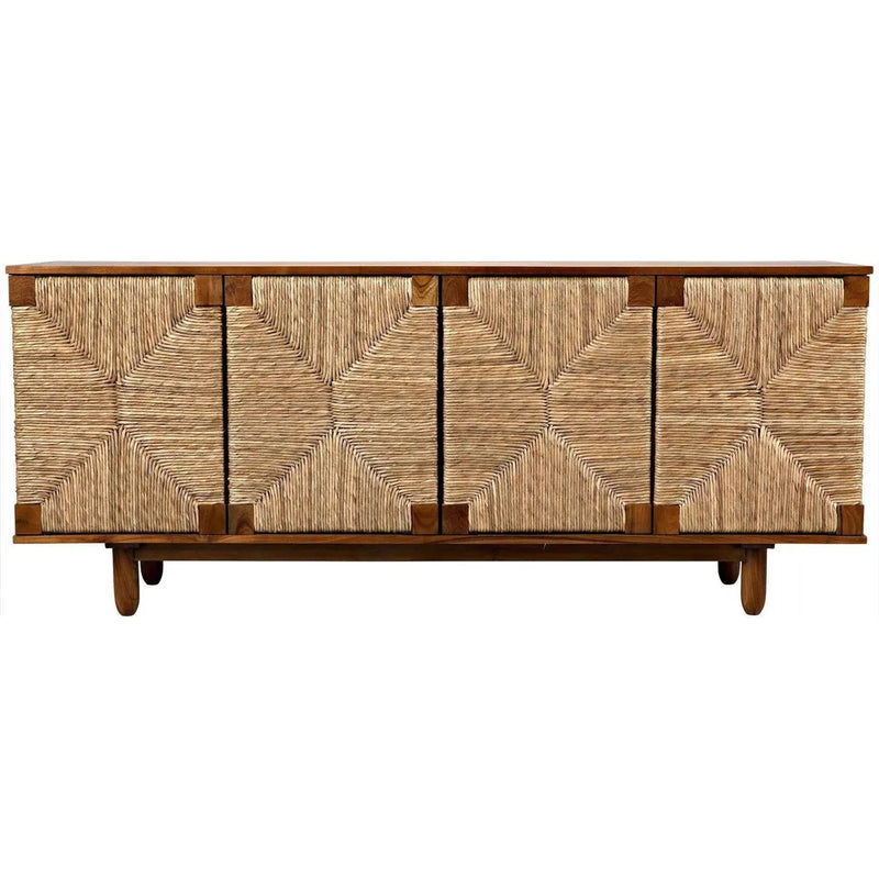 Brook Teak Wood Sideboard With 4 Doors Sideboards LOOMLAN By Noir