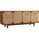 Brook Teak Wood Sideboard With 4 Doors Sideboards LOOMLAN By Noir