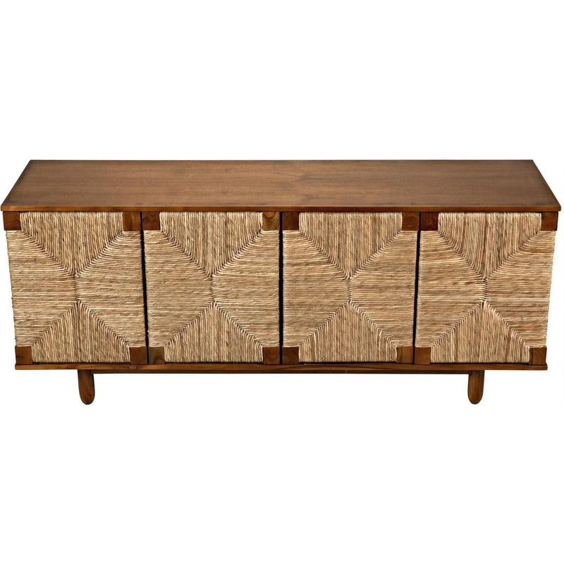 Brook Teak Wood Sideboard With 4 Doors Sideboards LOOMLAN By Noir