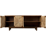 Brook Teak Wood Sideboard With 4 Doors Sideboards LOOMLAN By Noir